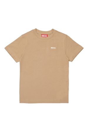 brown cotton t-shirt DIESEL KIDS | J027710CATMK726